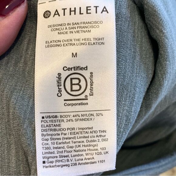 Athleta Elation Over The Heel Tight Leggings Size Medium Heathered Gray - Picture 6 of 9
